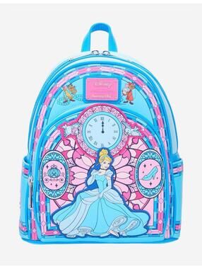 Loungefly Disney Cinderella Stained Glass Portrait Mini Backpack NWT